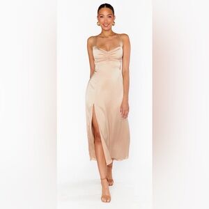 Show Me Your MuMu Mina Midi Dress Champagne